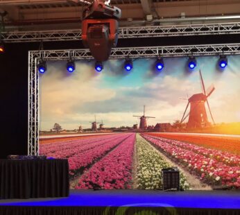 Decoratie doek Hollands landschap 800 x 400 cm