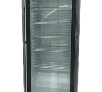 Glasdeur koelkast 360 liter zwart