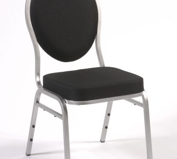 Gestoffeerde stoel zwart -zilver