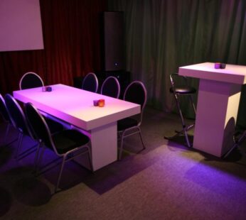 Zittafel Lounge wit 180×80 cm + Led verlichting
