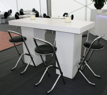 Praattafel lounge wit 180×80 cm