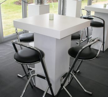 Praattafel lounge wit 80×80 cm