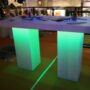 Statafel lounge wit 180x80 cm + Led verlichting