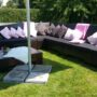 Wood & More wenge loungeset groot met kussens