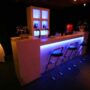 Lounge rechte bar wit 3,6 m + 1 x achterkast