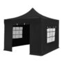 3 x 3 meter Tent zwart - harmonica